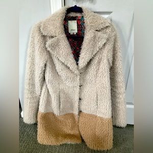 Elevenses jacket from Anthropologie/tan and cream/size XS
